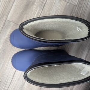 Blue Winter Boots with Fleece Lining, Size Toddler 12